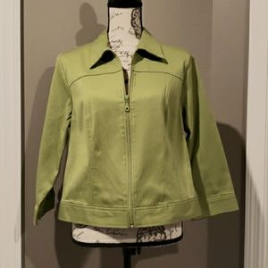 NWOT Relativity Zip Front Blazer Large